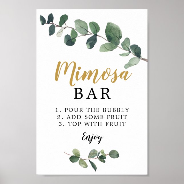 Poster Symbole de la barre Eucalyptus Mimosa (Devant)