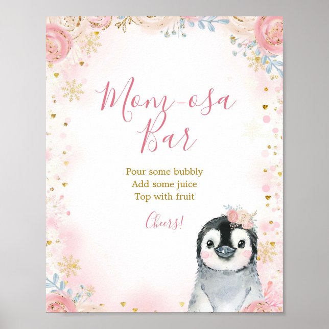 Poster Symbole de la barre Momosa pour Fille Penguin Wint (Devant)