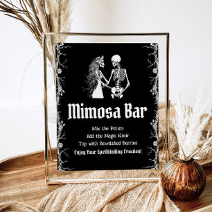 Poster Symbole de la barre noire gothique d'Halloween Squ