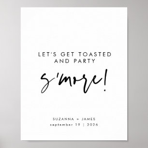 Poster Symbole de la barre S'mores Black Moderne