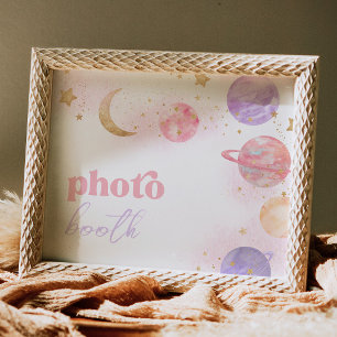 Poster Symbole de la cabine photo spatiale de la fille