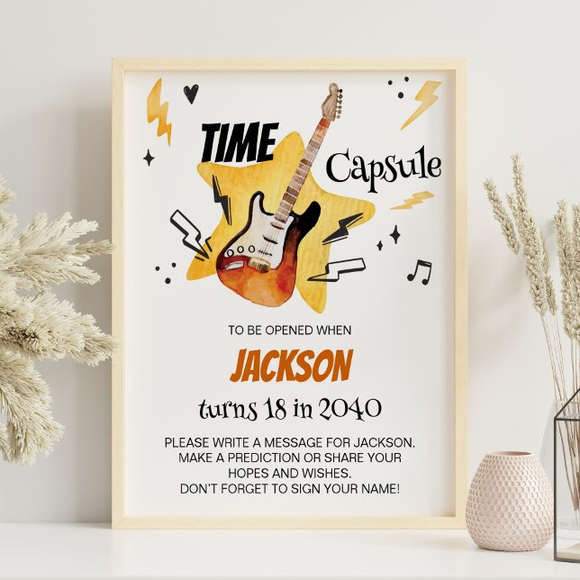 Poster Symbole de la capsule d'anniversaire de la guitare (Créateur téléchargé)