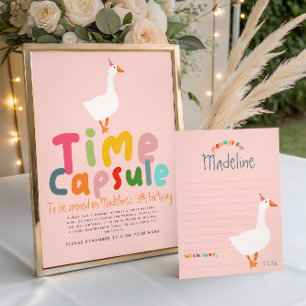 Poster Symbole de la Capsule de l'heure d'anniversaire de