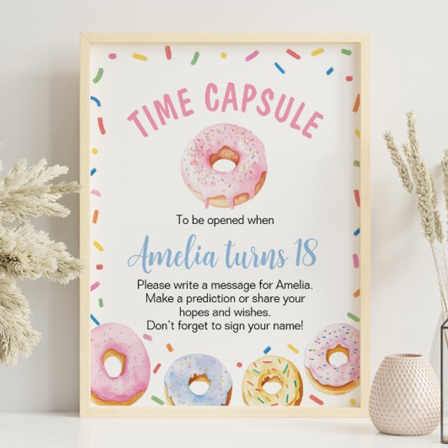Poster Symbole de la capsule de l'heure d'anniversaire de (Créateur téléchargé)