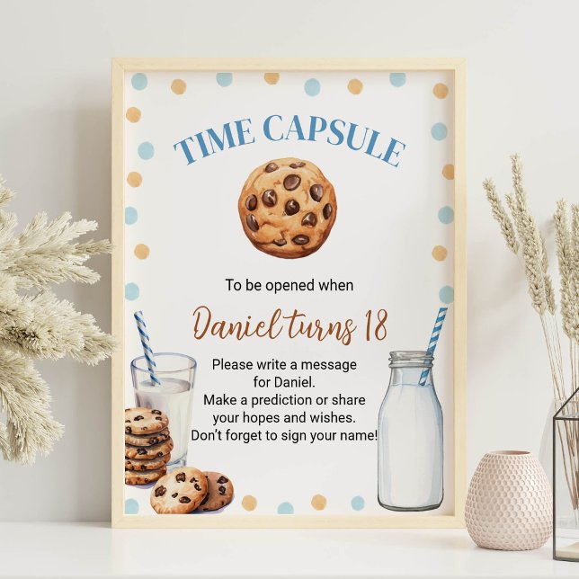 Poster Symbole de la capsule de l'heure d'anniversaire du (Créateur téléchargé)