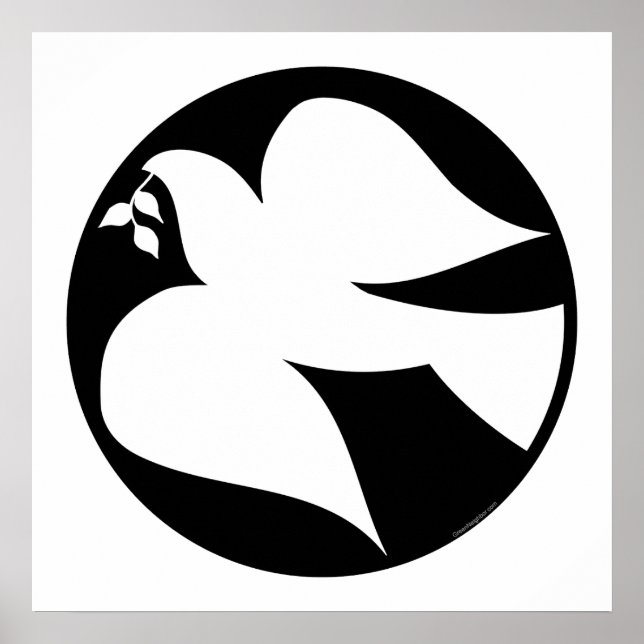Poster Symbole de la colombe de la paix (Devant)