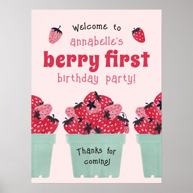 Poster Symbole de la fête d'anniversaire de Berry (Devant)