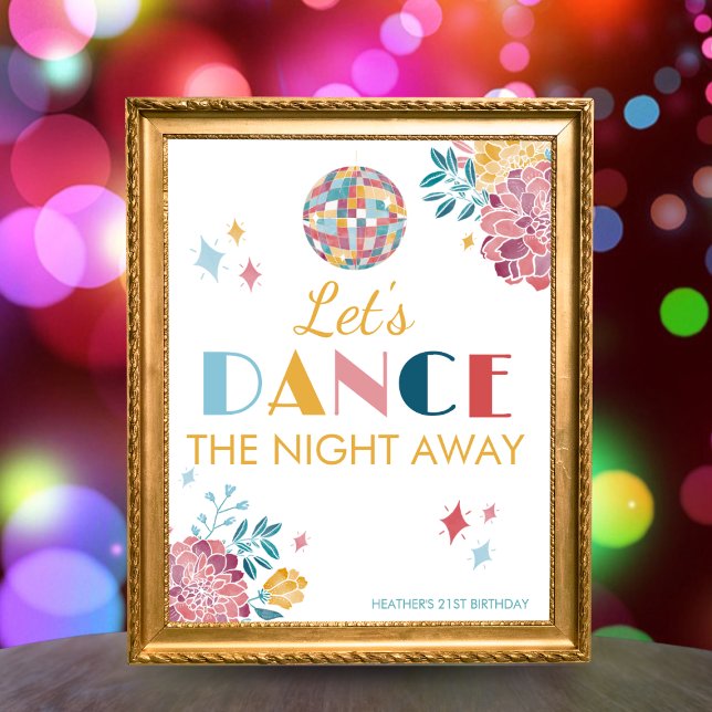 Poster Symbole de la fête d'anniversaire de Disco Dance (Créateur téléchargé)
