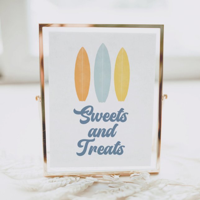 Poster Symbole de la fête d'anniversaire de Surfboard (Créateur téléchargé)