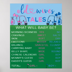 Poster Symbole de la fête de la Reveilla Genre Golf Viell