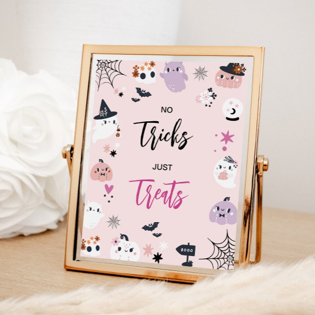 Poster Symbole de la fête des bonbons rose d'Halloween (Créateur téléchargé)