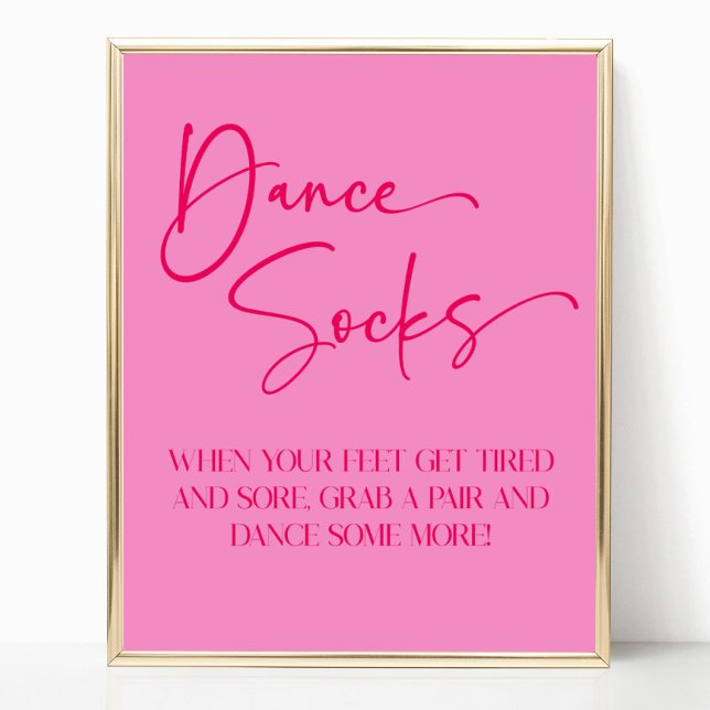 Poster Symbole de la fête des Chaussettes de Danse Rose H (Créateur téléchargé)