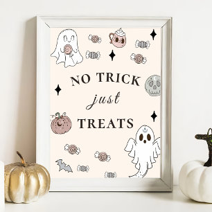 Poster Symbole de la fête d'Halloween No Trick