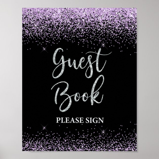 Poster Symbole de la fête du livre d'hôtes Confetti viole (Devant)