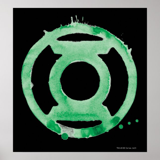 Poster Symbole de la lanterne de café - Vert (Devant)