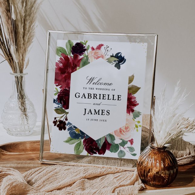 Poster Symbole de la marine bourguignonne et mariage flor (Créateur téléchargé)