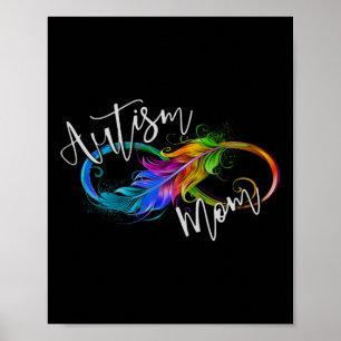 Poster Symbole de la neurodiversité Rainbow Infinity Auti