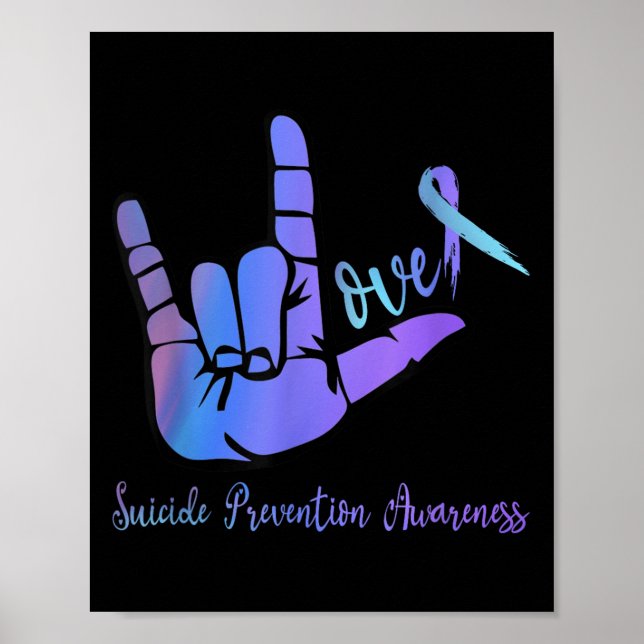 Poster SYMBOLE DE LA PAIX DE LA PAIX Ruban Prévention du  (Devant)