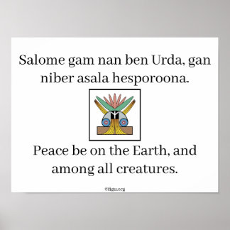 Poster Symbole de la Paix de Salome et mantra de méditati