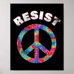 POSTER SYMBOLE DE LA PAIX RÉSISTE À UNE MANIFESTATION PAC