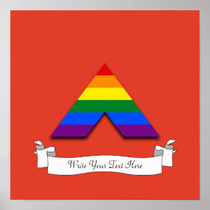 Poster Symbole de la pyramide des allées droits LGBT
