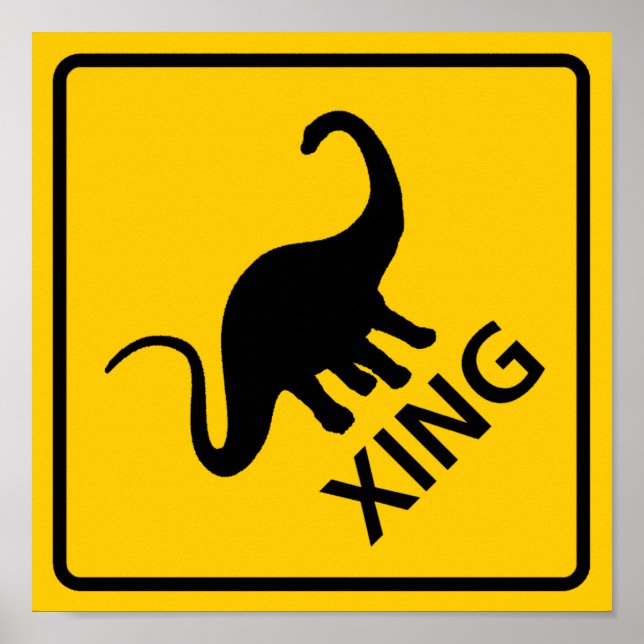 POSTER SYMBOLE DE LA ROUTE DE DINOSAURA (Devant)