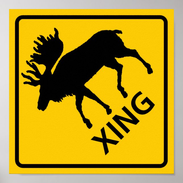 POSTER SYMBOLE DE LA ROUTE DE MOOSE-PASSAGE (Devant)