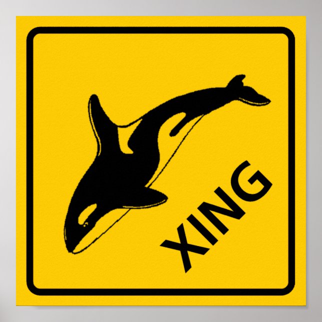 Poster SYMBOLE DE LA ROUTE DE PASSAGE DE LA baleine (Devant)