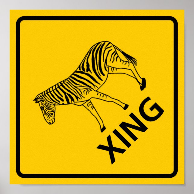 Poster SYMBOLE DE LA ROUTE DE Zebra Crossing (Devant)