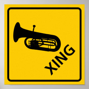 Poster SYMBOLE DE LA ROUTE DU PASSAGE D'Euphonium