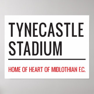 Poster Symbole de la rue du Stade Tynecastle