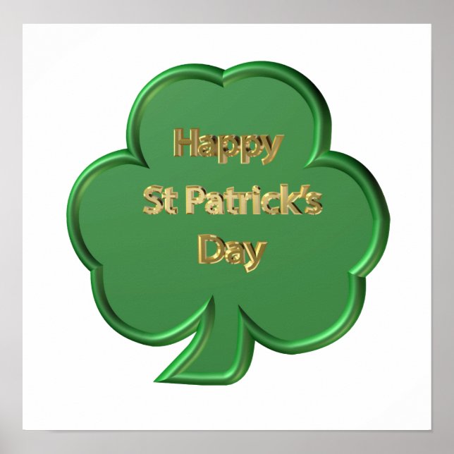 Poster Symbole de la Saint Patrick Day (Devant)