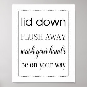 Poster Symbole de la salle de bain pour enfants