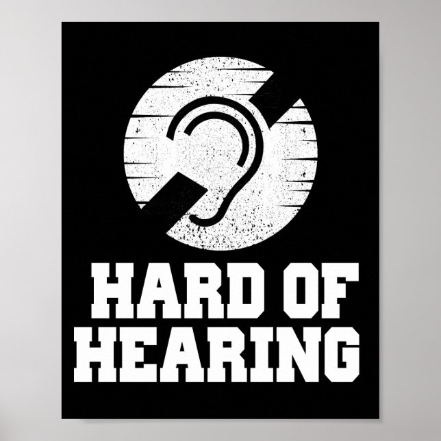 Poster Symbole de la surdité et de la malentendante (Devant)