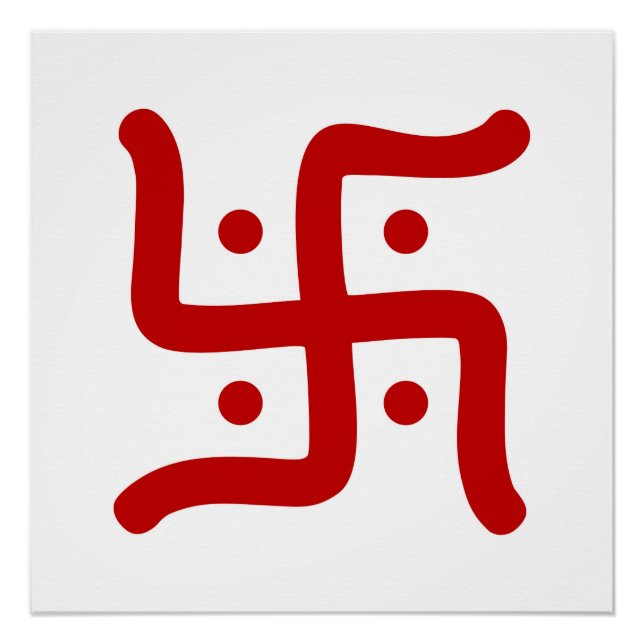 Poster symbole de la swastika hindoue traditionnelle indi (Devant)