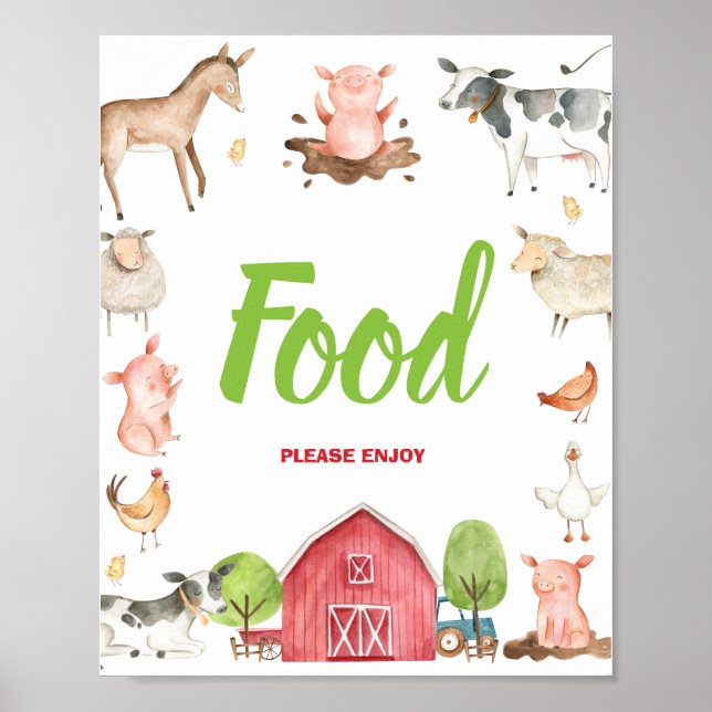 Poster Symbole de la table culte de la fête du Barnyard (Devant)