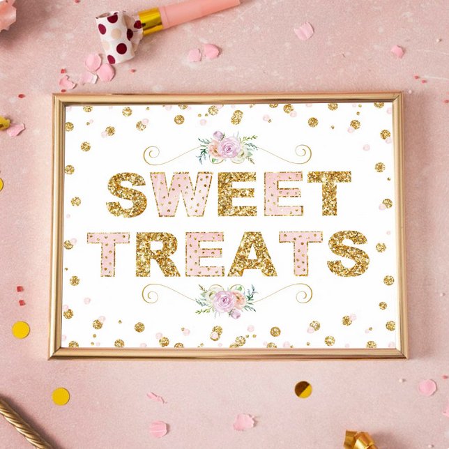 Poster Symbole de la table de dessert de fête d'anniversa (Créateur téléchargé)