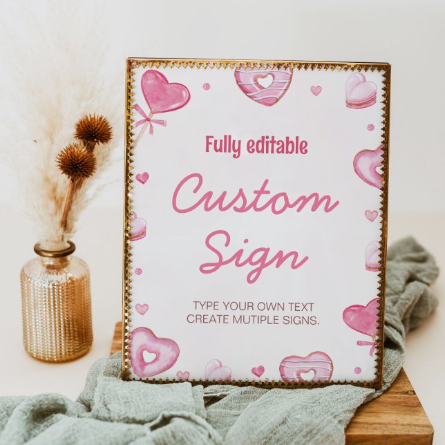 Poster Symbole de la table de fête d'anniversaire de Swee (Créateur téléchargé)