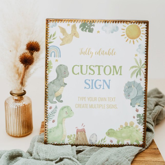 Poster Symbole de la table de fête d'anniversaire des din (Créateur téléchargé)