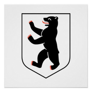 Poster symbole de la ville de Berlin drapeau de l'Allemag