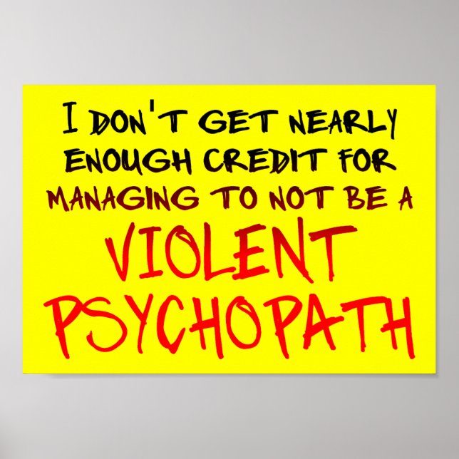 Poster Symbole de l'affiche de crédit Psychopath (Devant)