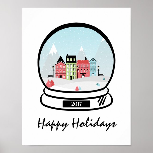 Poster Symbole de l'affiche du Globe des neiges d'hiver (Devant)
