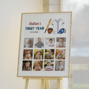 Poster Symbole de l'anniversaire du baseball