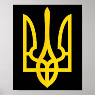 Poster Symbole de l'emblème Stand With Ukraine Soutien à