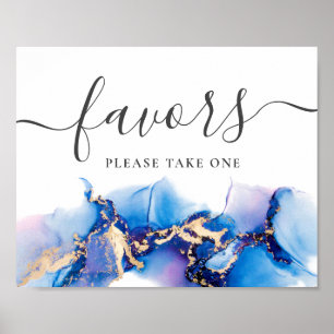 Poster Symbole de mariage Abstrait Watercolor Favor EDITA