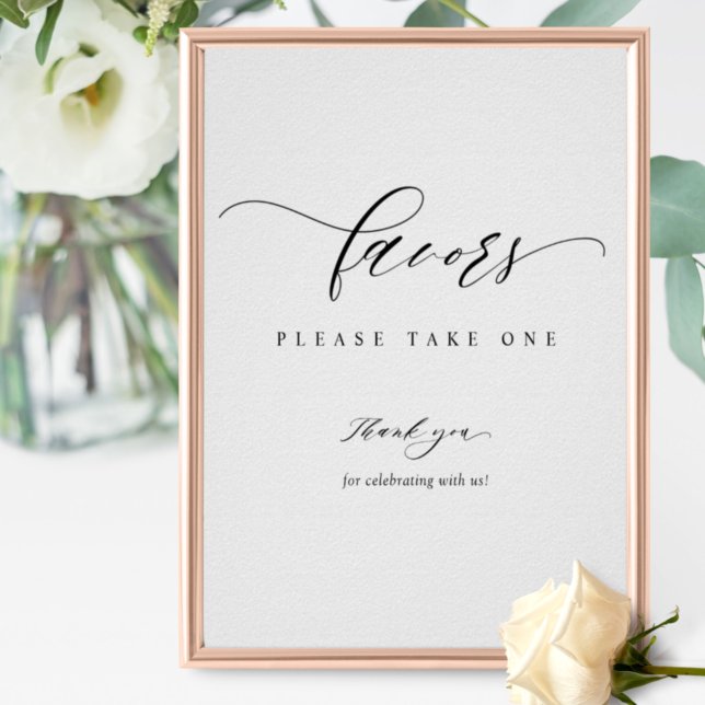 Poster Symbole de mariage élégant Script Favor (Créateur téléchargé)