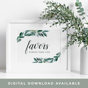 Poster Symbole de mariage Foliage Abondant