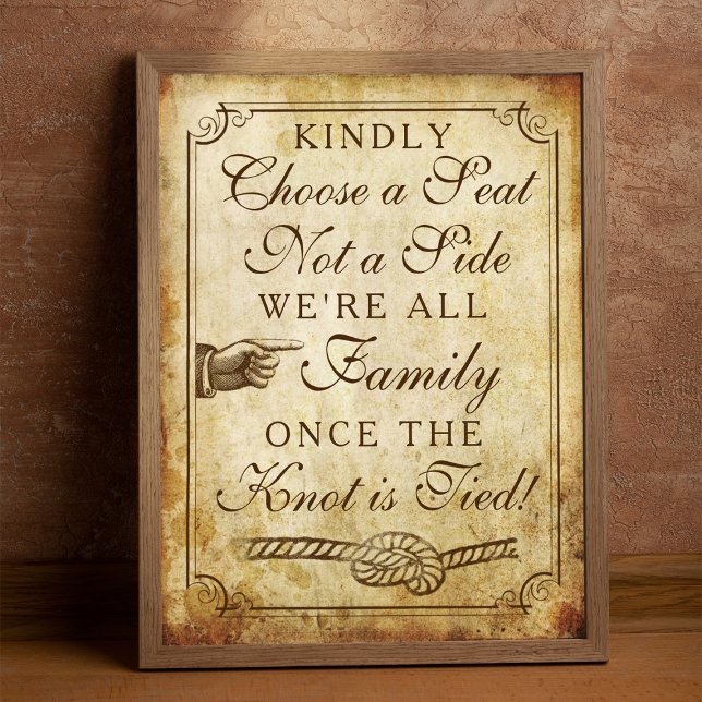 Poster Symbole de mariage vintage (Créateur téléchargé)