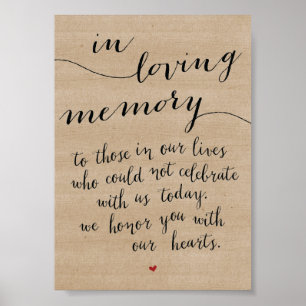 Poster Symbole de mémoire d'amour - Symbole funéraire
