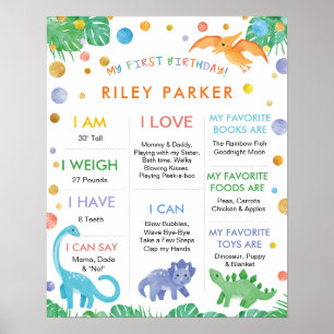 Poster Symbole de mon premier anniversaire 1 an